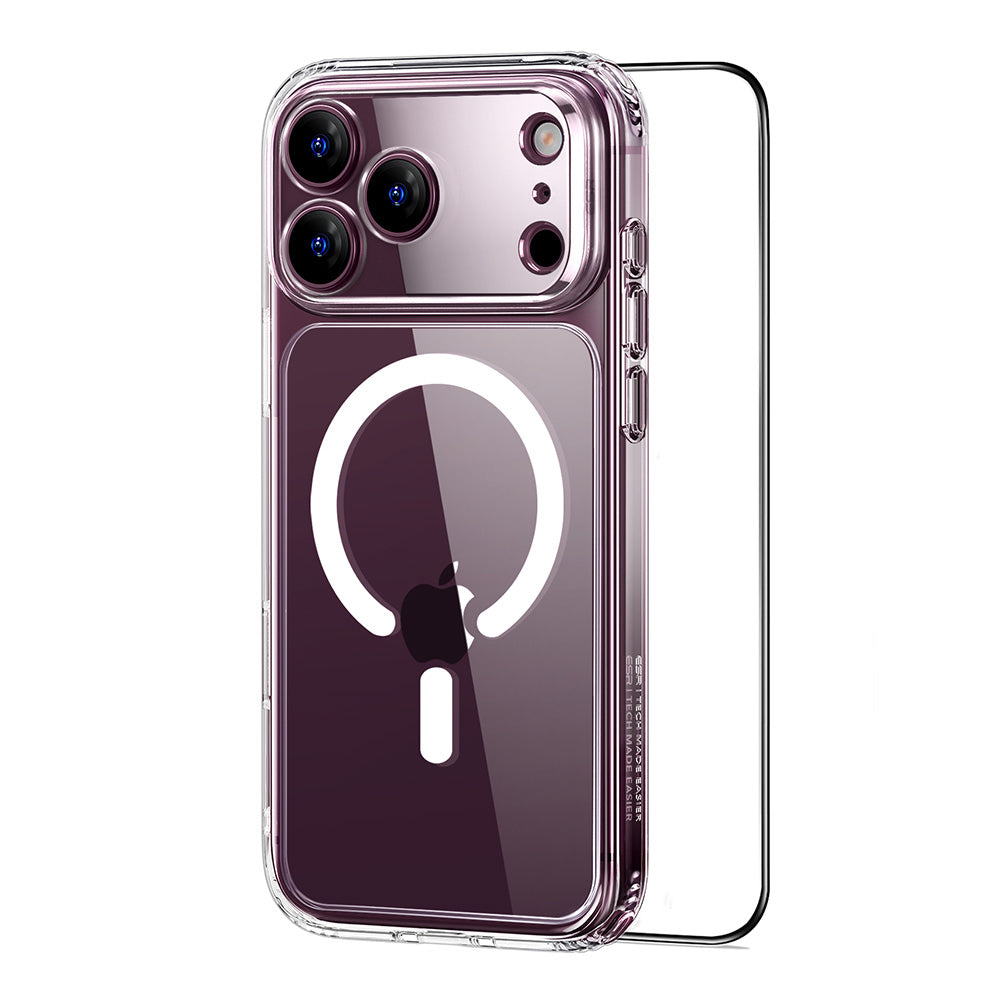 Capa MagSafe para Apple iPhone 18 Pro / 17 Pro, ESR, Classic Hybrid com Protetor de Ecrã, Transparente