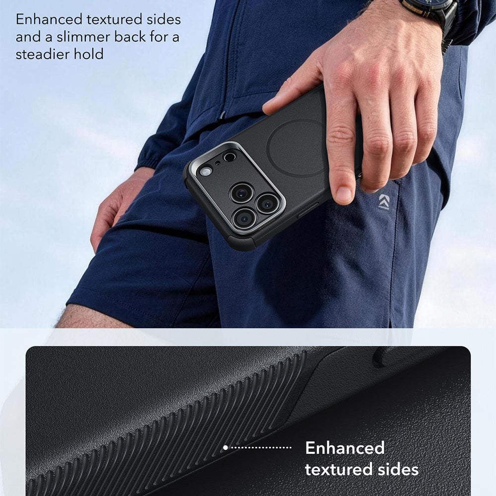 Capa MagSafe para Apple iPhone 18 Pro / 17 Pro, ESR, Cyber Armor Kickstand, Preta