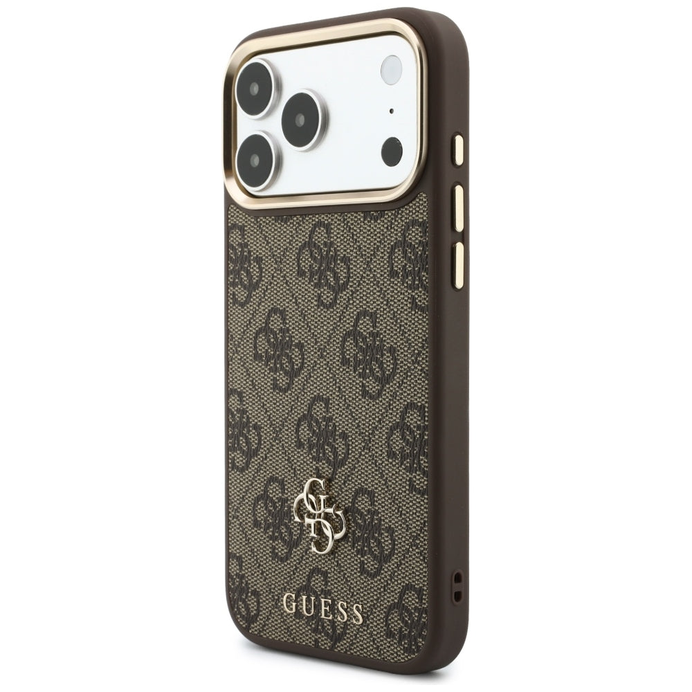 Capa MagSafe para Apple iPhone 18 Pro / 17 Pro, Guess, 4G Cardslot, Castanha