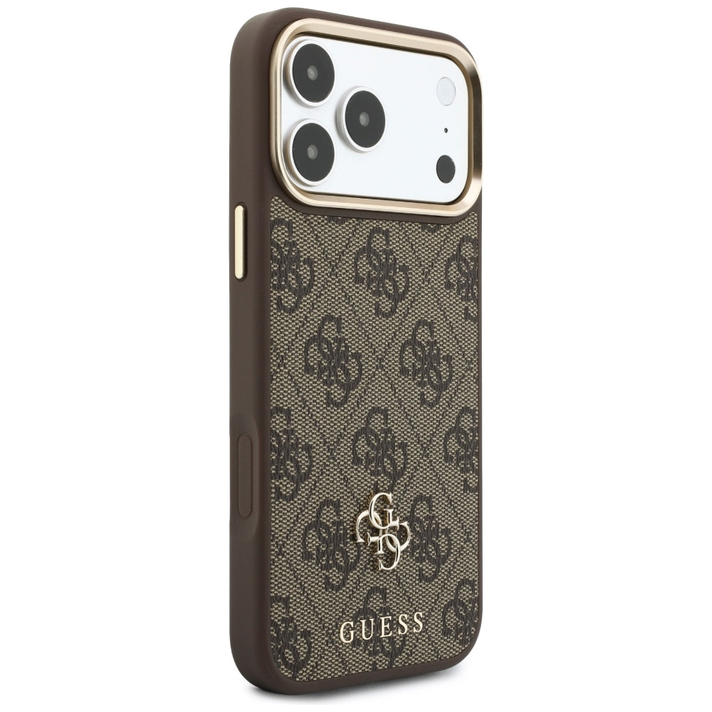Capa MagSafe para Apple iPhone 18 Pro / 17 Pro, Guess, 4G Cardslot, Castanha