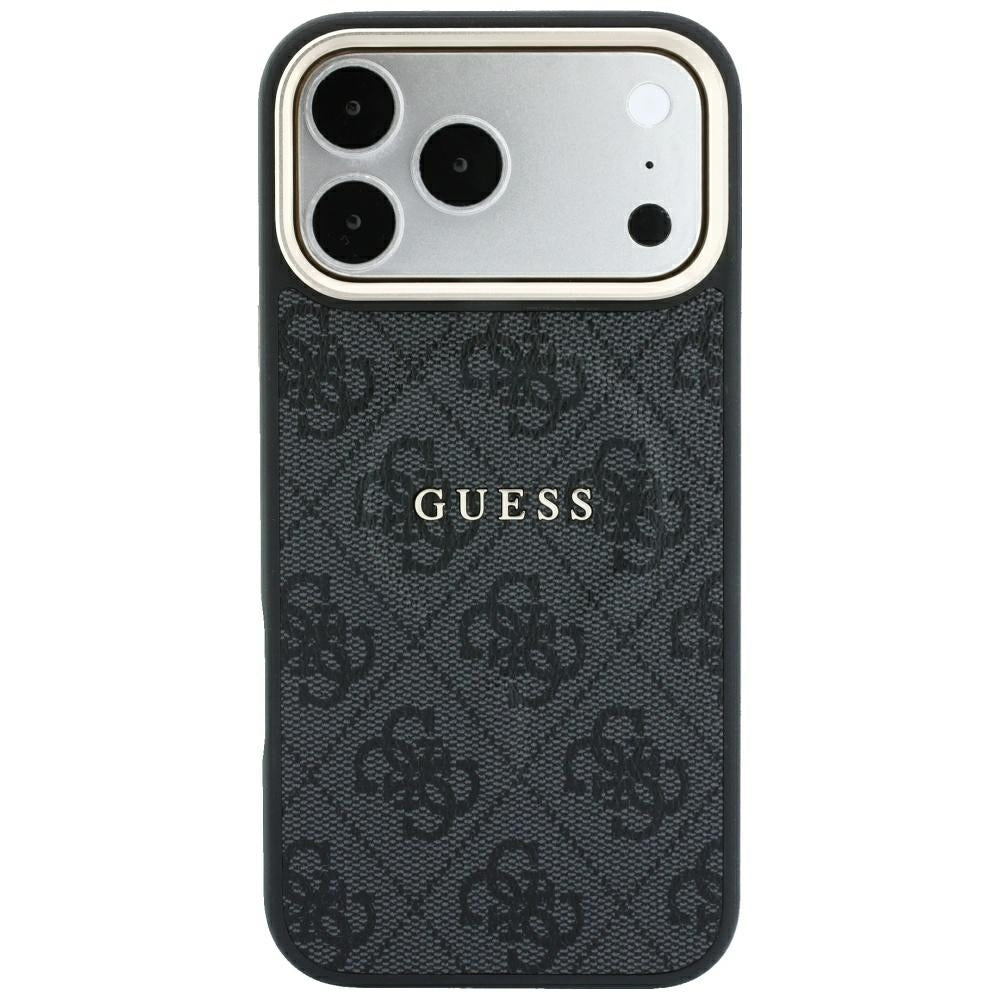 Capa MagSafe para Apple iPhone 18 Pro / 17 Pro, Guess, 4G Embossed Classic, Preta