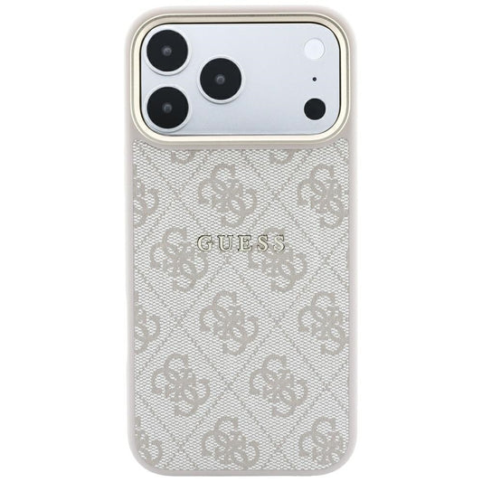 Capa MagSafe para Apple iPhone 18 Pro / 17 Pro, Guess, 4G Embossed Classic, Rosa