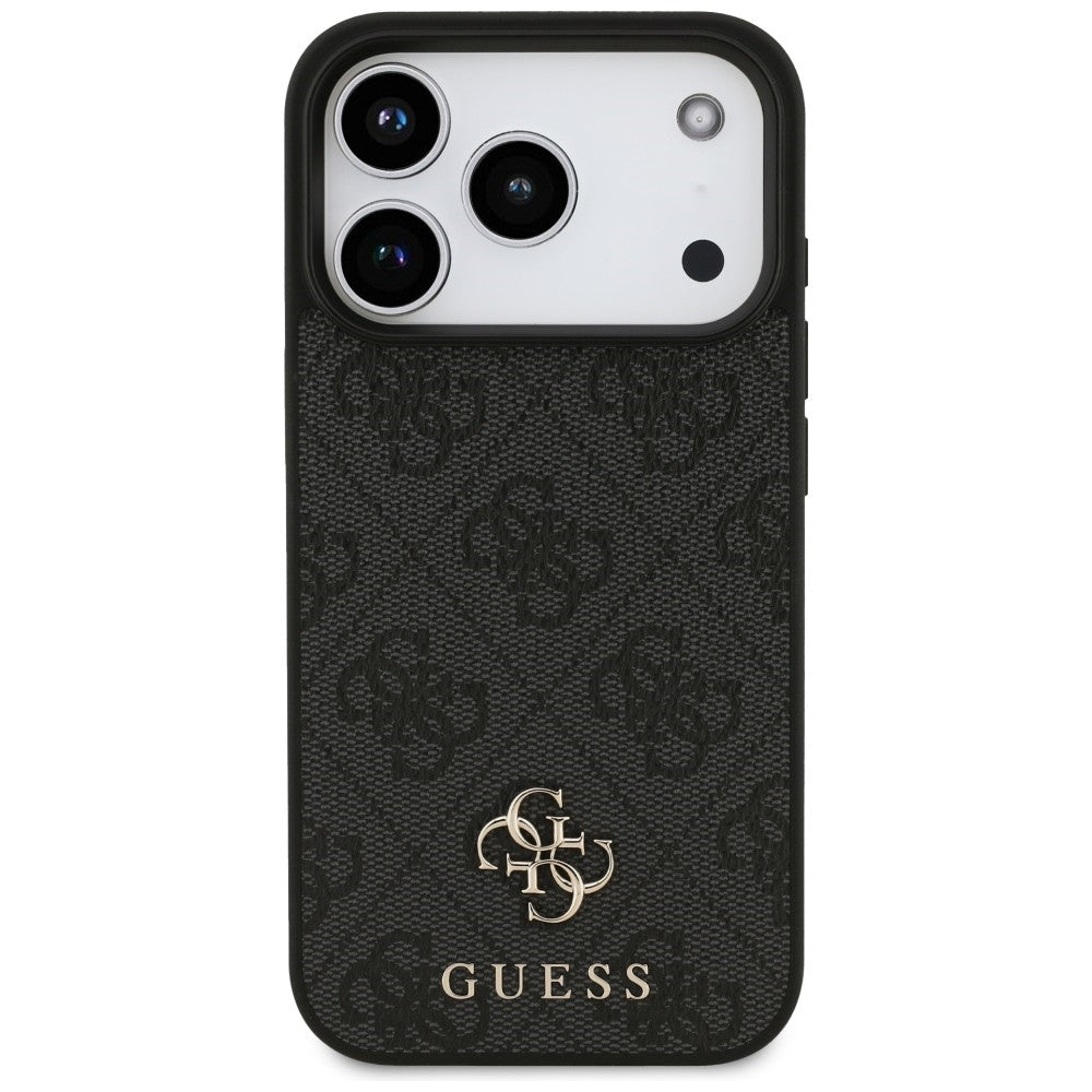 MagSafe Case for Apple iPhone 18 Pro / 17 Pro, Guess, 4G Small and Classic Logo, Black