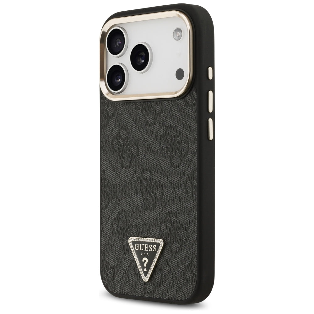 Capa MagSafe para Apple iPhone 18 Pro / 17 Pro, Guess, Logótipo Triângulo 4G, Preta