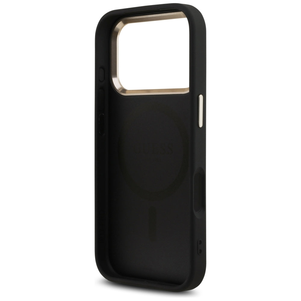Capa MagSafe para Apple iPhone 18 Pro / 17 Pro, Guess, Logótipo Triângulo 4G, Preta