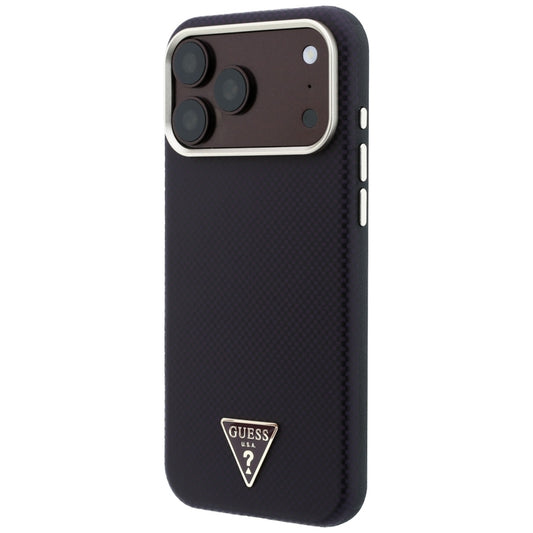 Capa MagSafe para Apple iPhone 18 Pro / 17 Pro, Guess, Logótipo Triângulo Kevlar, Vinho