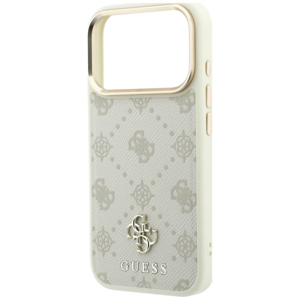 Capa MagSafe para Apple iPhone 18 Pro / 17 Pro, Guess, Peony 4G Small Logo, Bege