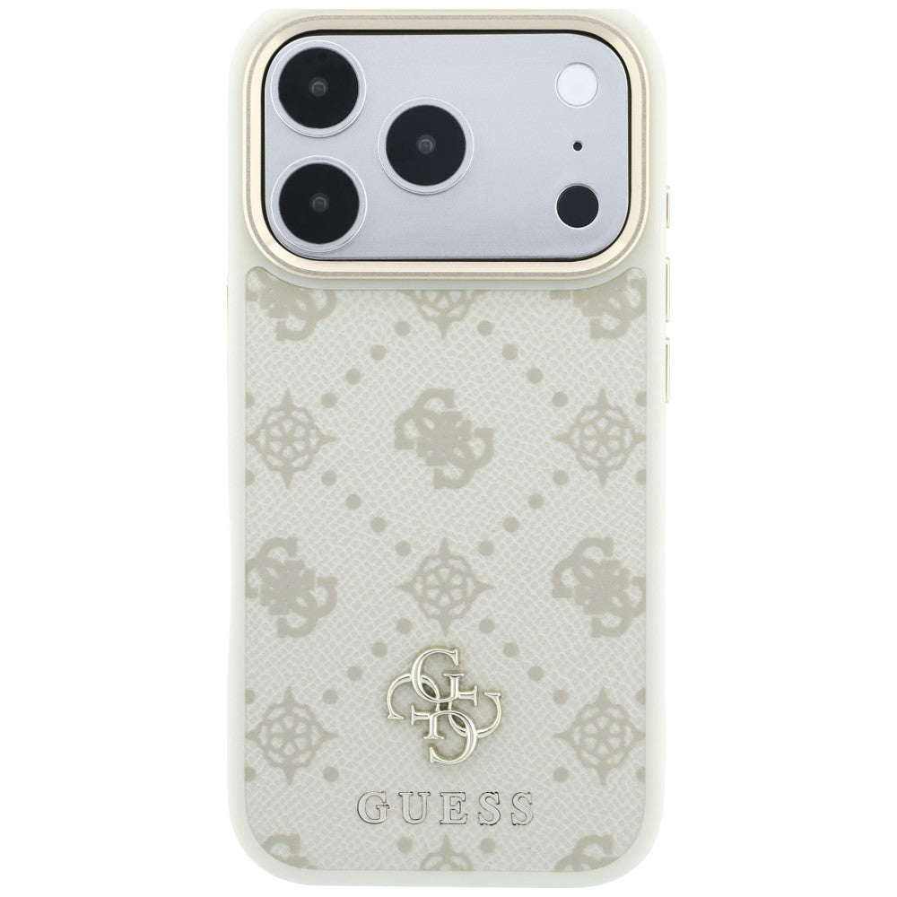Capa MagSafe para Apple iPhone 18 Pro / 17 Pro, Guess, Peony 4G Small Logo, Bege