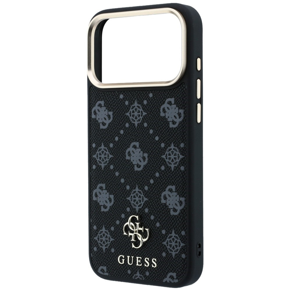 Capa MagSafe para Apple iPhone 18 Pro / 17 Pro, Guess, Peony 4G Small Logo, Preta