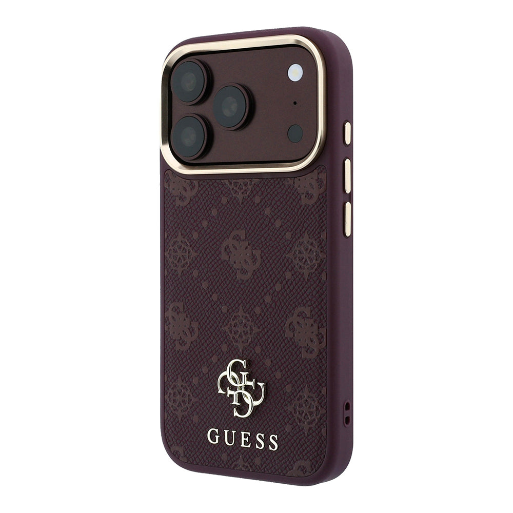 Capa MagSafe para Apple iPhone 18 Pro / 17 Pro, Guess, Peony 4G Small Logo, Vinho