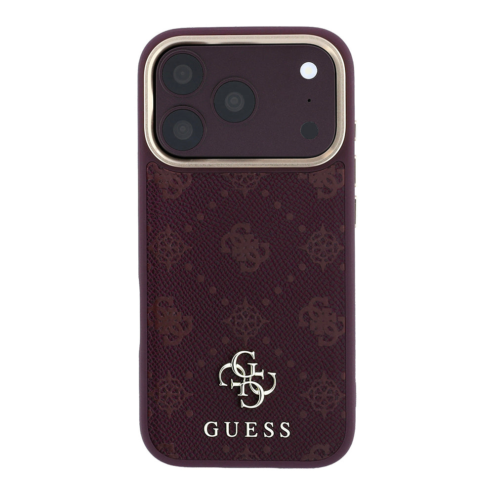 Capa MagSafe para Apple iPhone 18 Pro / 17 Pro, Guess, Peony 4G Small Logo, Vinho