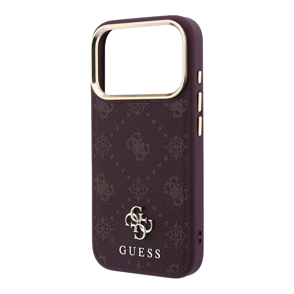 Capa MagSafe para Apple iPhone 18 Pro / 17 Pro, Guess, Peony 4G Small Logo, Vinho