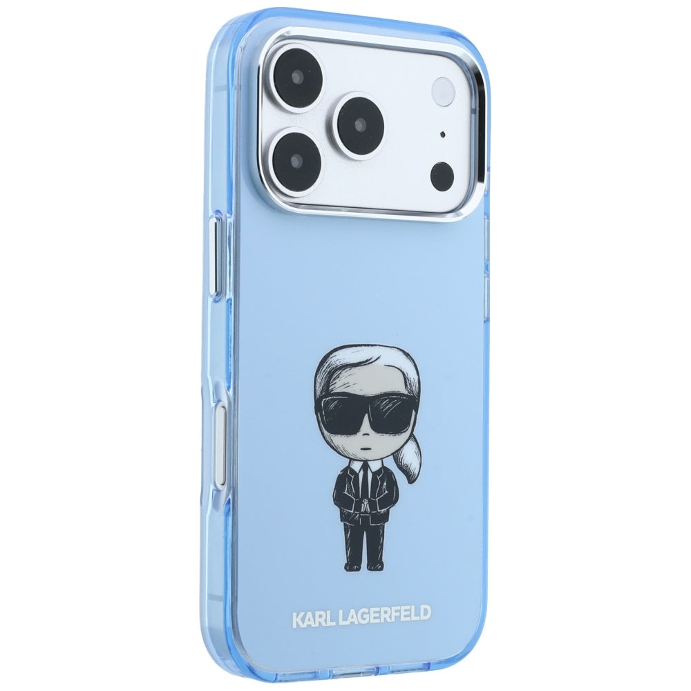 Capa MagSafe para Apple iPhone 18 Pro / 17 Pro, Karl Lagerfeld, HC IML Ikonik Sketch Print, Azul
