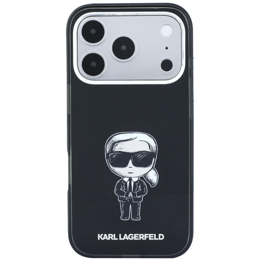 Capa MagSafe para Apple iPhone 18 Pro / 17 Pro, Karl Lagerfeld, HC IML Ikonik Sketch Print, Preta