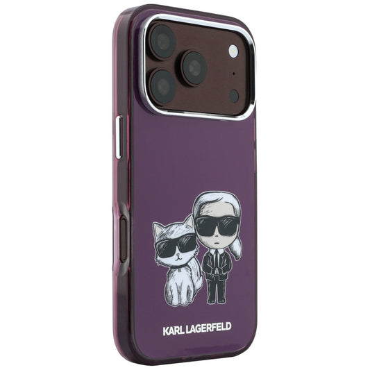 Capa MagSafe para Apple iPhone 18 Pro / 17 Pro, Karl Lagerfeld, IML KC Bodies Sketch Print, Vinho