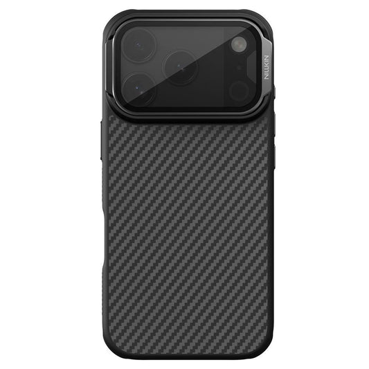 Capa MagSafe para Apple iPhone 18 Pro / 17 Pro, Nillkin, CarboProp com Tampa de Lente Preta Transparente, Preta