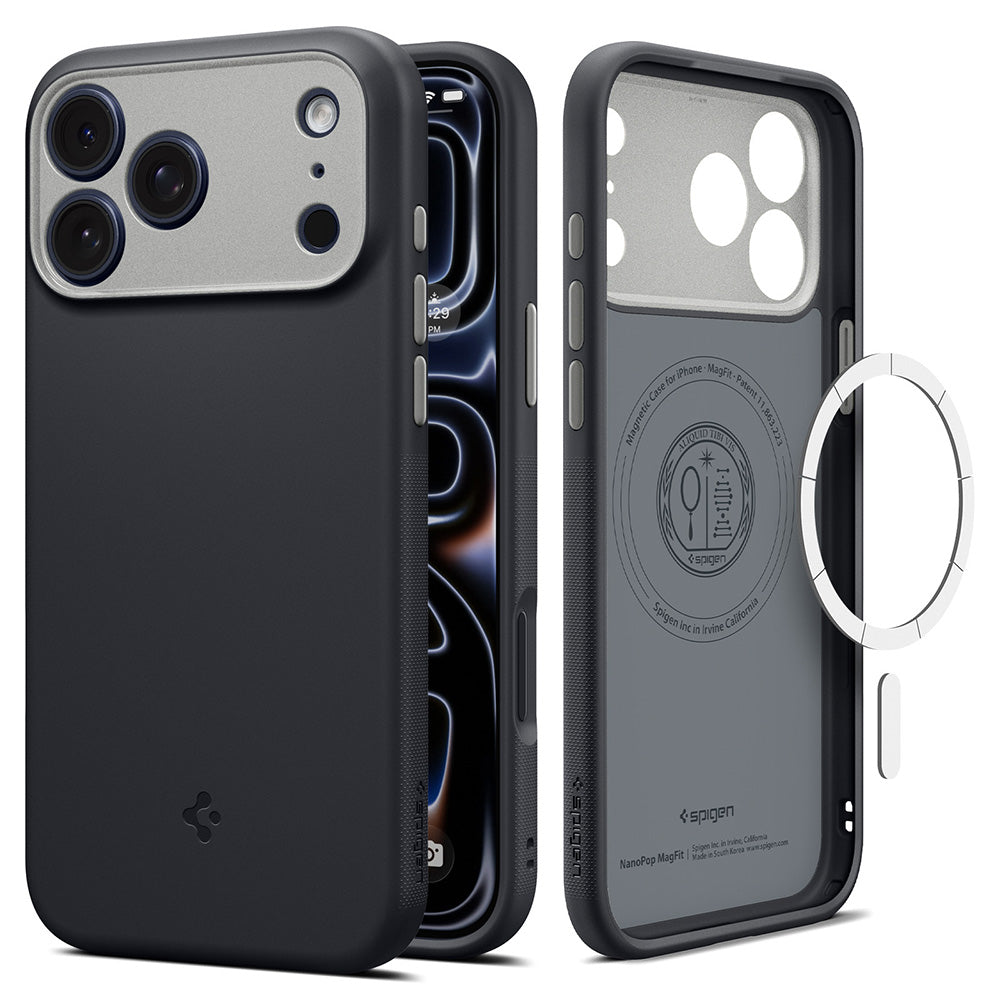 Capa MagSafe para Apple iPhone 18 Pro / 17 Pro, Spigen, Caseology Nano Pop, Preta ACS12177