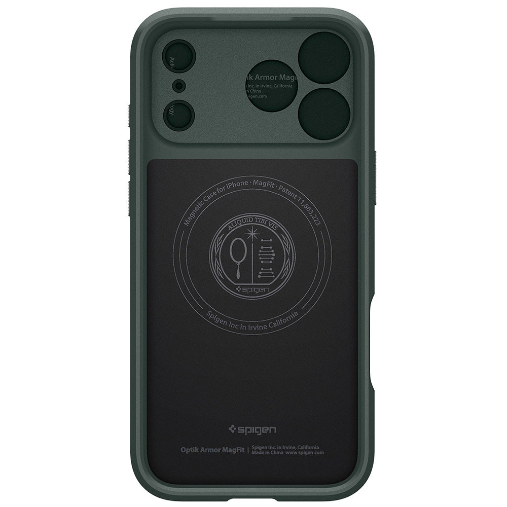 Capa MagSafe para Apple iPhone 18 Pro / 17 Pro, Spigen, Optik Armor, Verde ACS09954