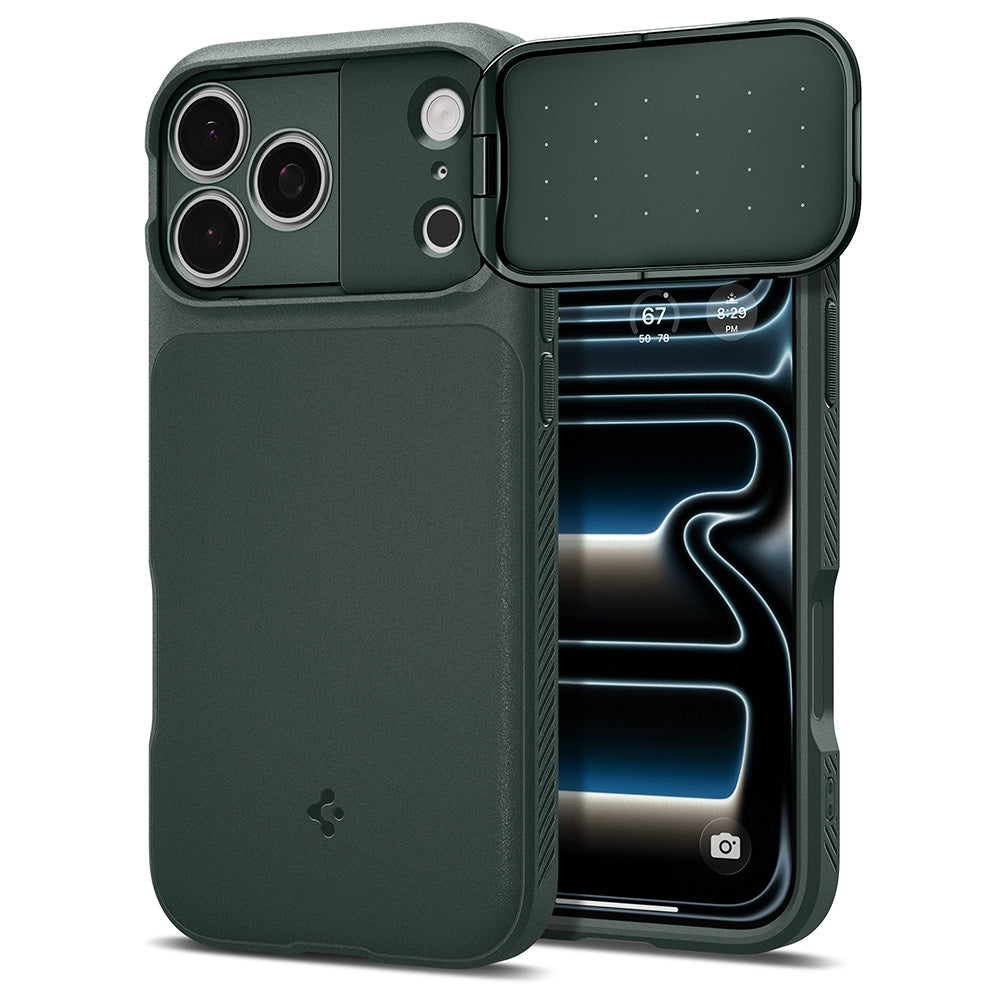 Capa MagSafe para Apple iPhone 18 Pro / 17 Pro, Spigen, Optik Armor, Verde ACS09954