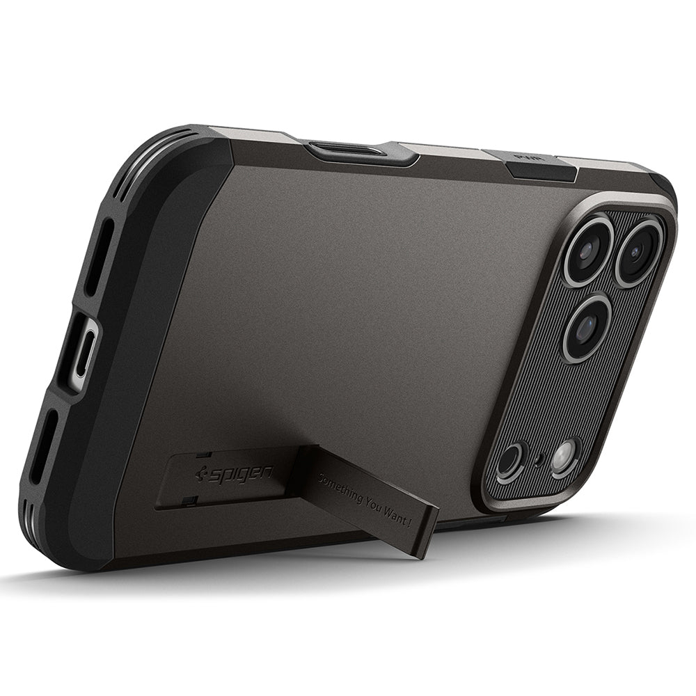Capa MagSafe para Apple iPhone 18 Pro / 17 Pro, Spigen, Tough Armor T, Cinzento ACS12174