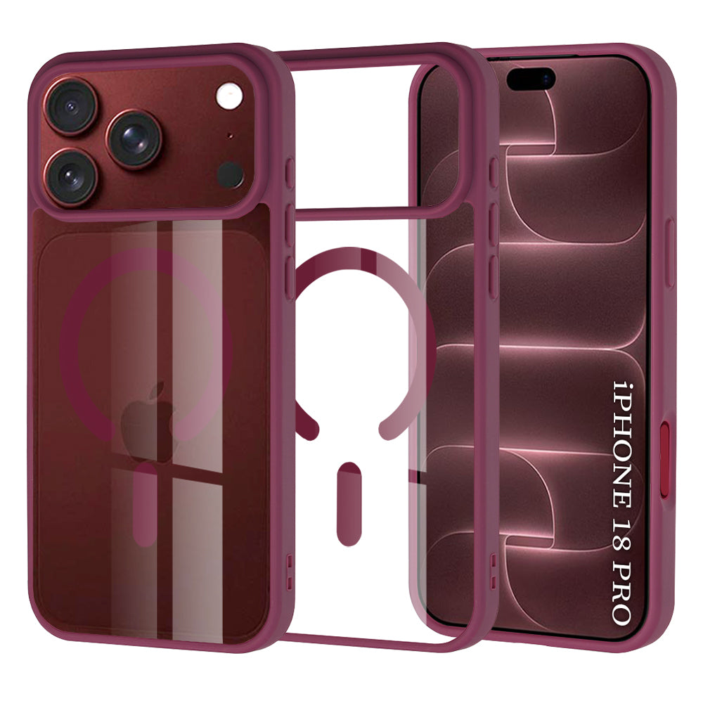 Capa MagSafe para Apple iPhone 18 Pro / 17 Pro, Techsuit, Pro, Vinho Escuro