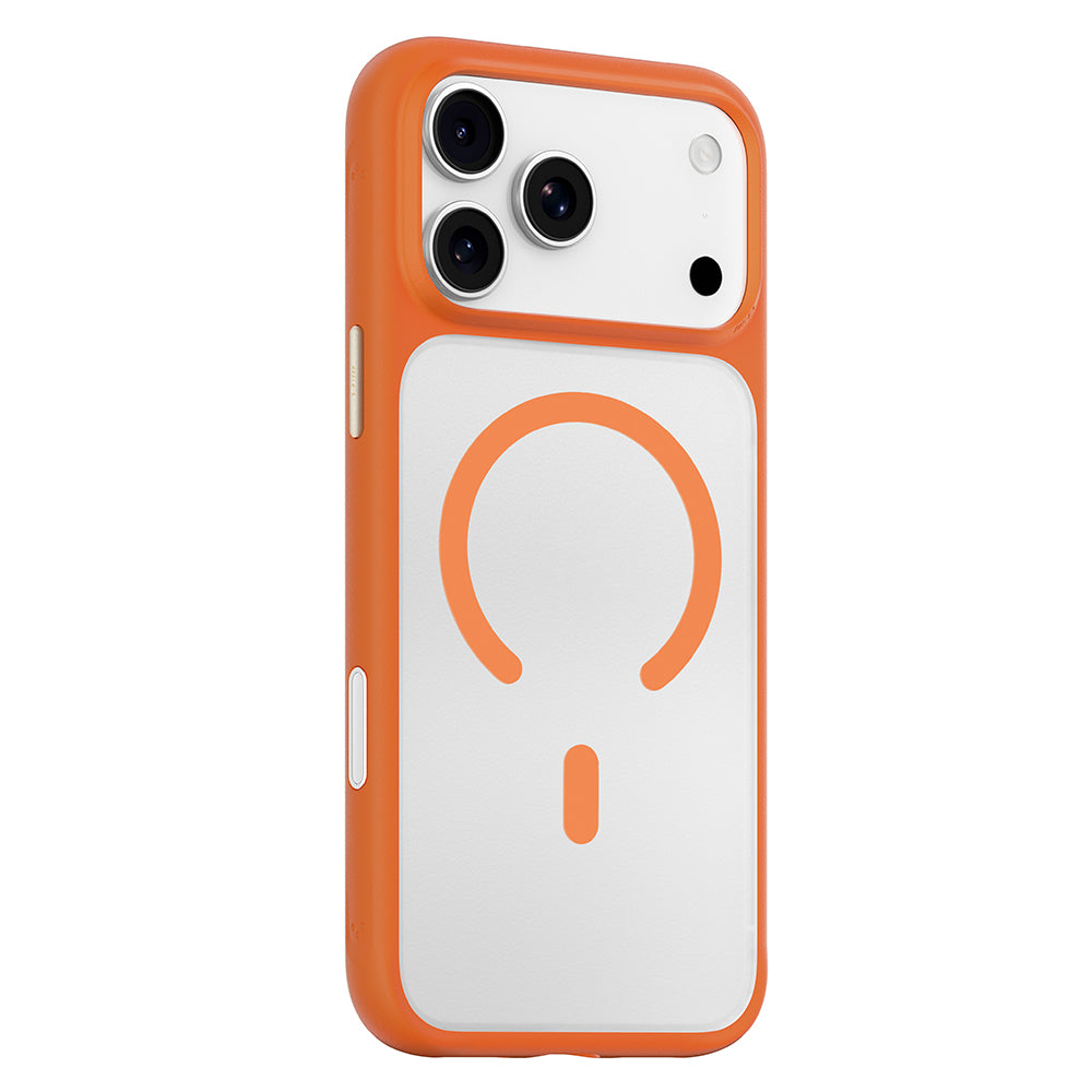 Capa MagSafe para Apple iPhone 18 Pro Max / 17 Pro Max, Blueo, Skin Friendly Anti-Drop, Laranja Acetinada