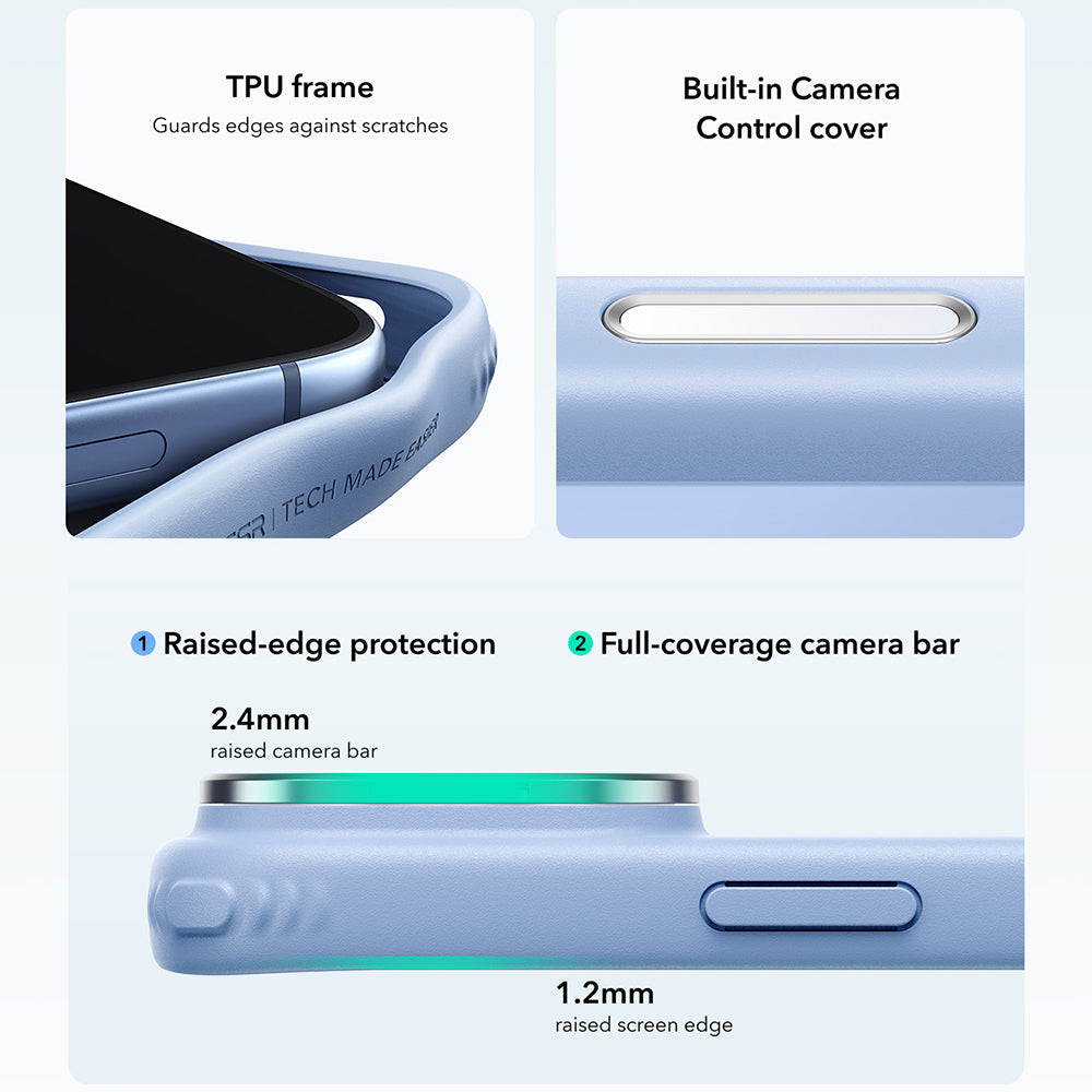 Capa MagSafe para Apple iPhone 18 Pro Max / 17 Pro Max, ESR, Classic Hybrid Kickstand, Azul Satinado