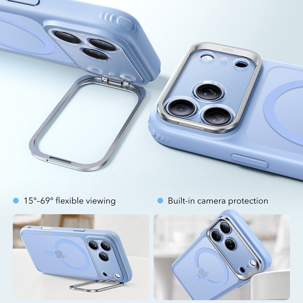 Capa MagSafe para Apple iPhone 18 Pro Max / 17 Pro Max, ESR, Classic Hybrid Kickstand, Azul Satinado