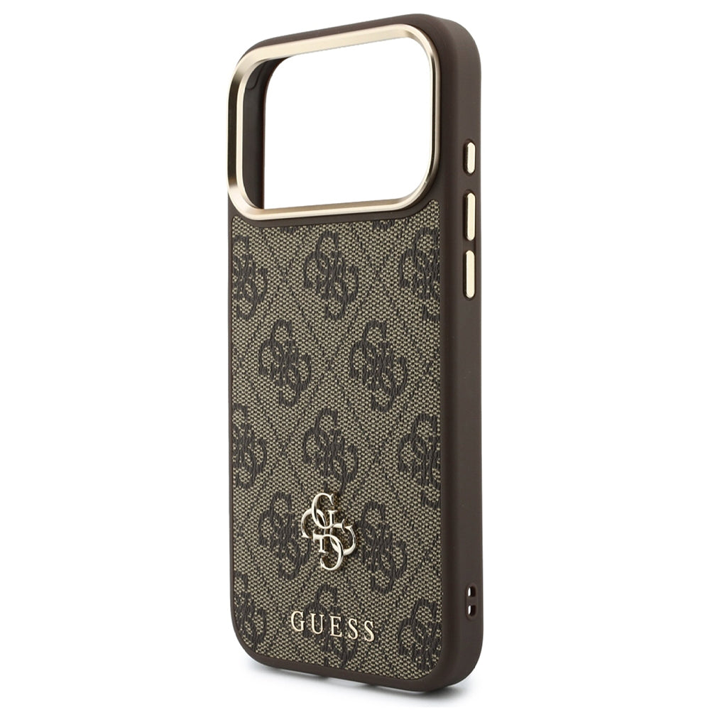 Capa MagSafe para Apple iPhone 18 Pro Max / 17 Pro Max, Guess, 4G Cardslot & Big Strap, Castanha