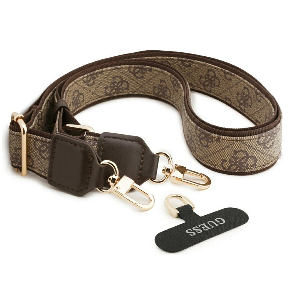 Capa MagSafe para Apple iPhone 18 Pro Max / 17 Pro Max, Guess, 4G Cardslot & Big Strap, Castanha