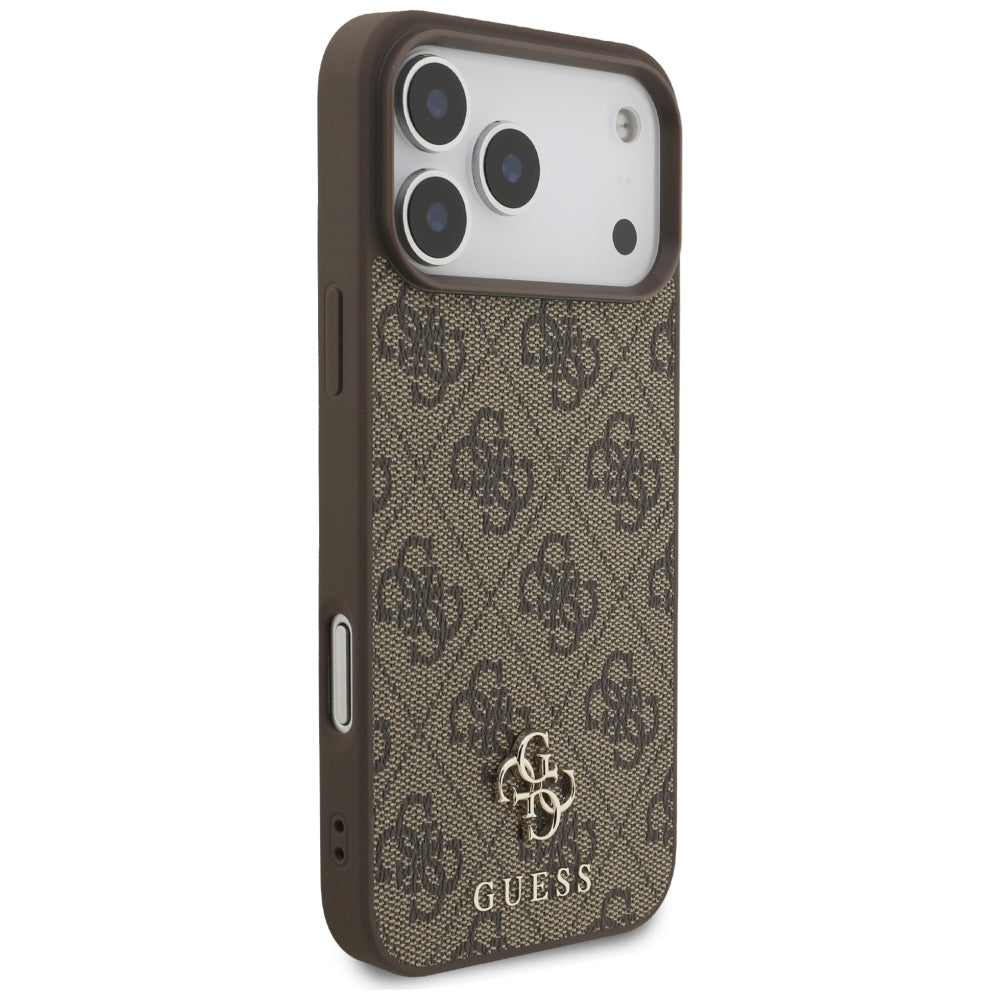 Capa MagSafe para Apple iPhone 18 Pro Max / 17 Pro Max, Guess, 4G Small and Classic, Castanha