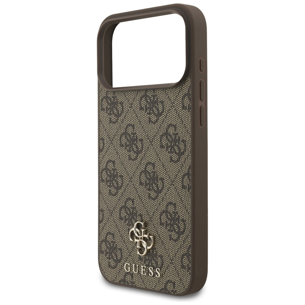 Capa MagSafe para Apple iPhone 18 Pro Max / 17 Pro Max, Guess, 4G Small and Classic, Castanha