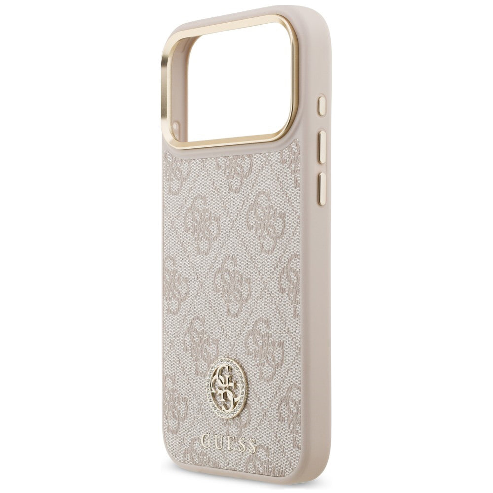 Capa MagSafe para Apple iPhone 18 Pro Max / 17 Pro Max, Guess, 4G Strass Logo, Rosa