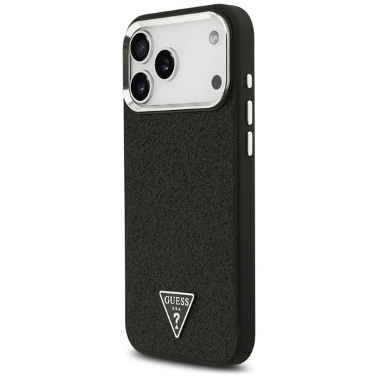 Capa MagSafe para Apple iPhone 18 Pro Max / 17 Pro Max, Guess, Logótipo Triângulo com Brilhos, Preta