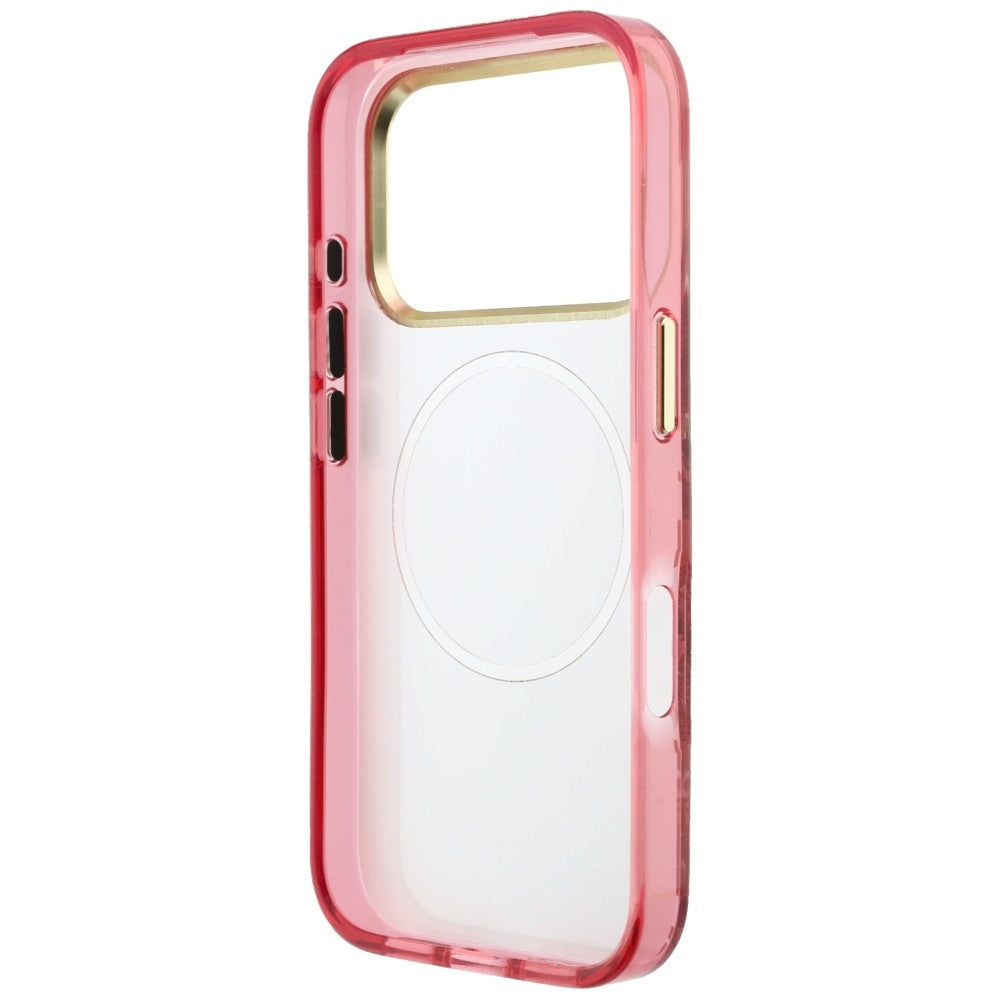 Capa MagSafe para Apple iPhone 18 Pro Max / 17 Pro Max, Guess, IML Glitter Blossom Roses, Vinho