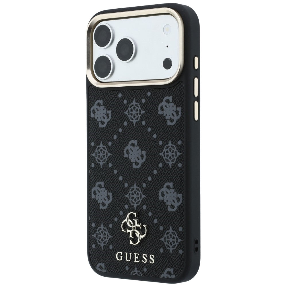 Capa MagSafe para Apple iPhone 18 Pro Max / 17 Pro Max, Guess, Peony 4G Small Logo, Preta