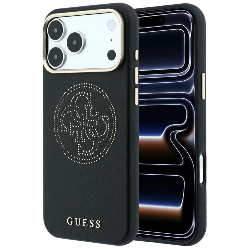 Capa MagSafe para Apple iPhone 18 Pro Max / 17 Pro Max, Guess, Perfurada 4G, Preta