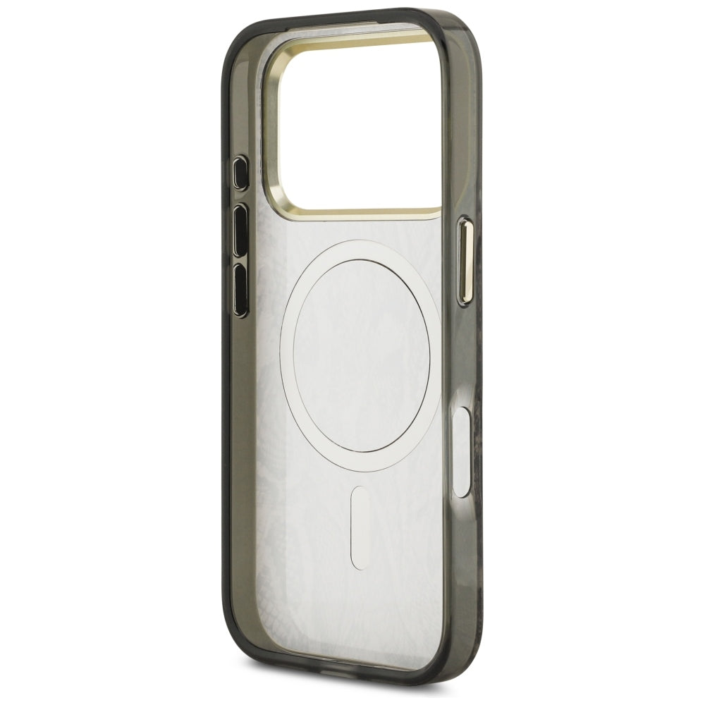 Capa MagSafe para Apple iPhone 18 Pro Max / 17 Pro Max, Guess, Padrão de Python, Castanho