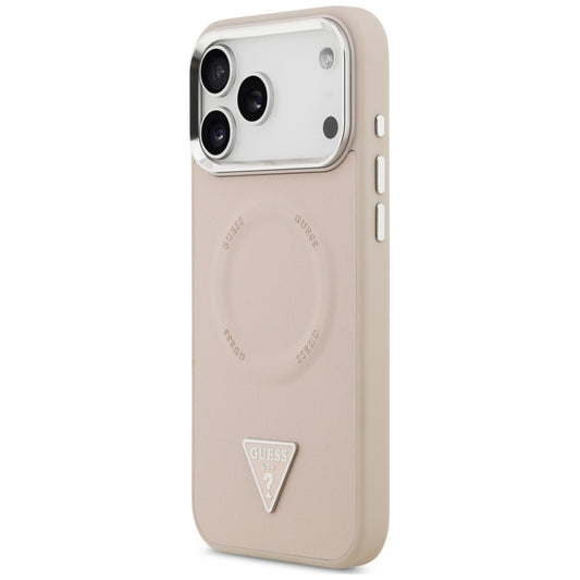 Capa MagSafe para Apple iPhone 18 Pro Max / 17 Pro Max, Guess, Triangle Logo, Rosa