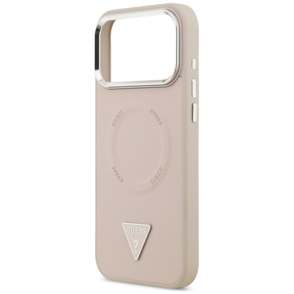 Capa MagSafe para Apple iPhone 18 Pro Max / 17 Pro Max, Guess, Triangle Logo, Rosa