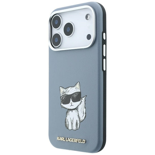 Capa MagSafe para Apple iPhone 18 Pro Max / 17 Pro Max, Karl Lagerfeld, Choupette Sketch, Azul