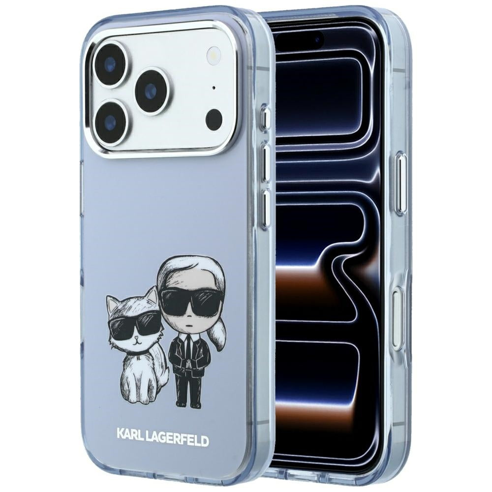 Capa MagSafe para Apple iPhone 18 Pro Max / 17 Pro Max, Karl Lagerfeld, IML KC Bodies Sketch Print, Azul