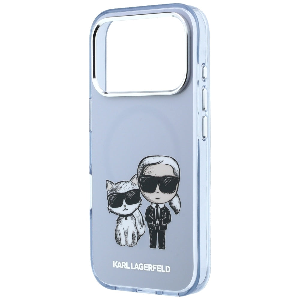 Capa MagSafe para Apple iPhone 18 Pro Max / 17 Pro Max, Karl Lagerfeld, IML KC Bodies Sketch Print, Azul