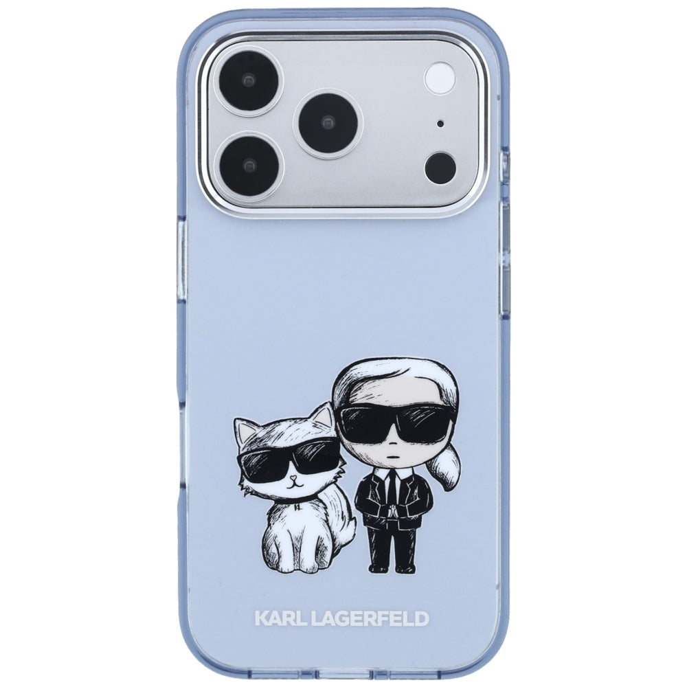 Capa MagSafe para Apple iPhone 18 Pro Max / 17 Pro Max, Karl Lagerfeld, IML KC Bodies Sketch Print, Azul