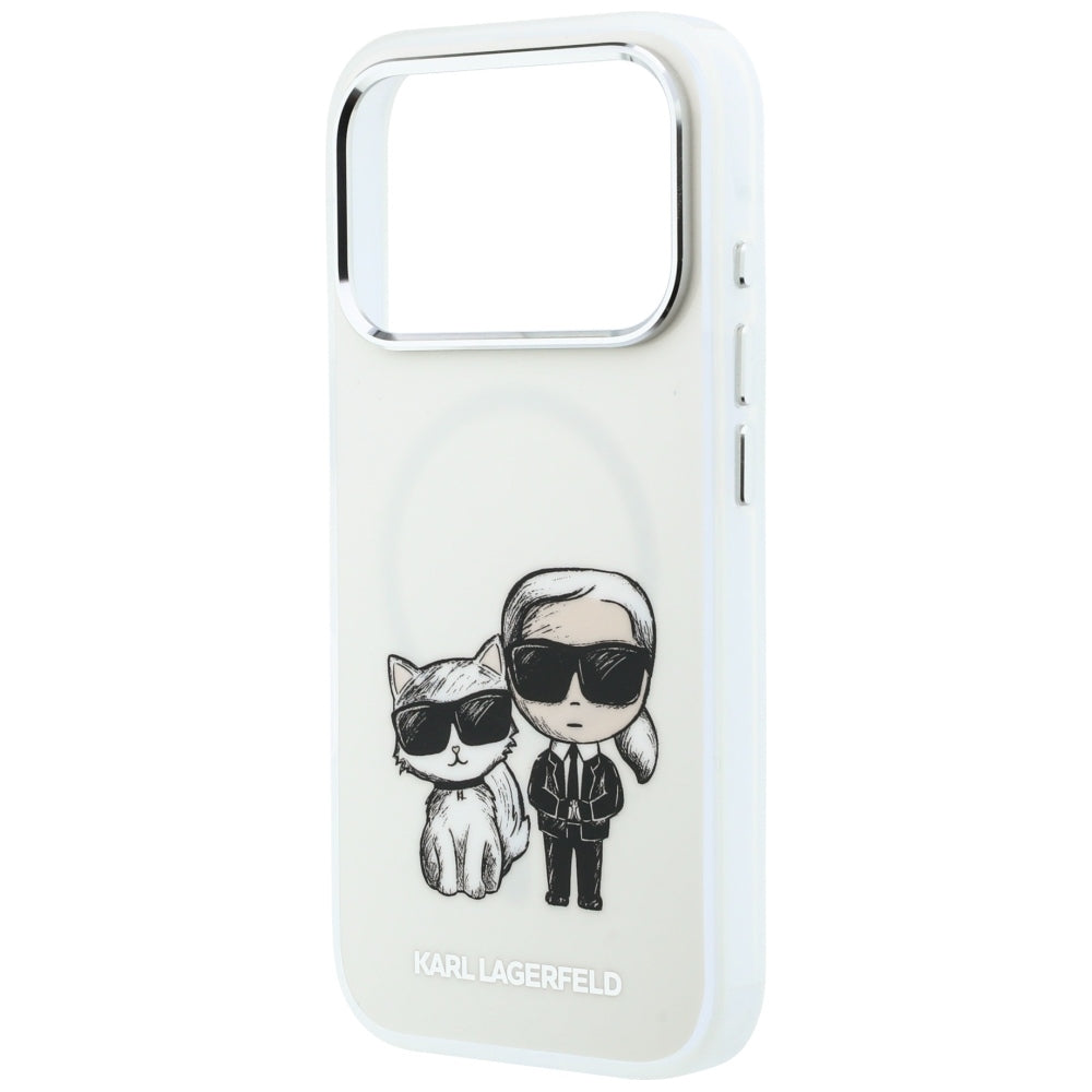 Capa MagSafe para Apple iPhone 18 Pro Max / 17 Pro Max, Karl Lagerfeld, IML KC Bodies Sketch Print, Bege