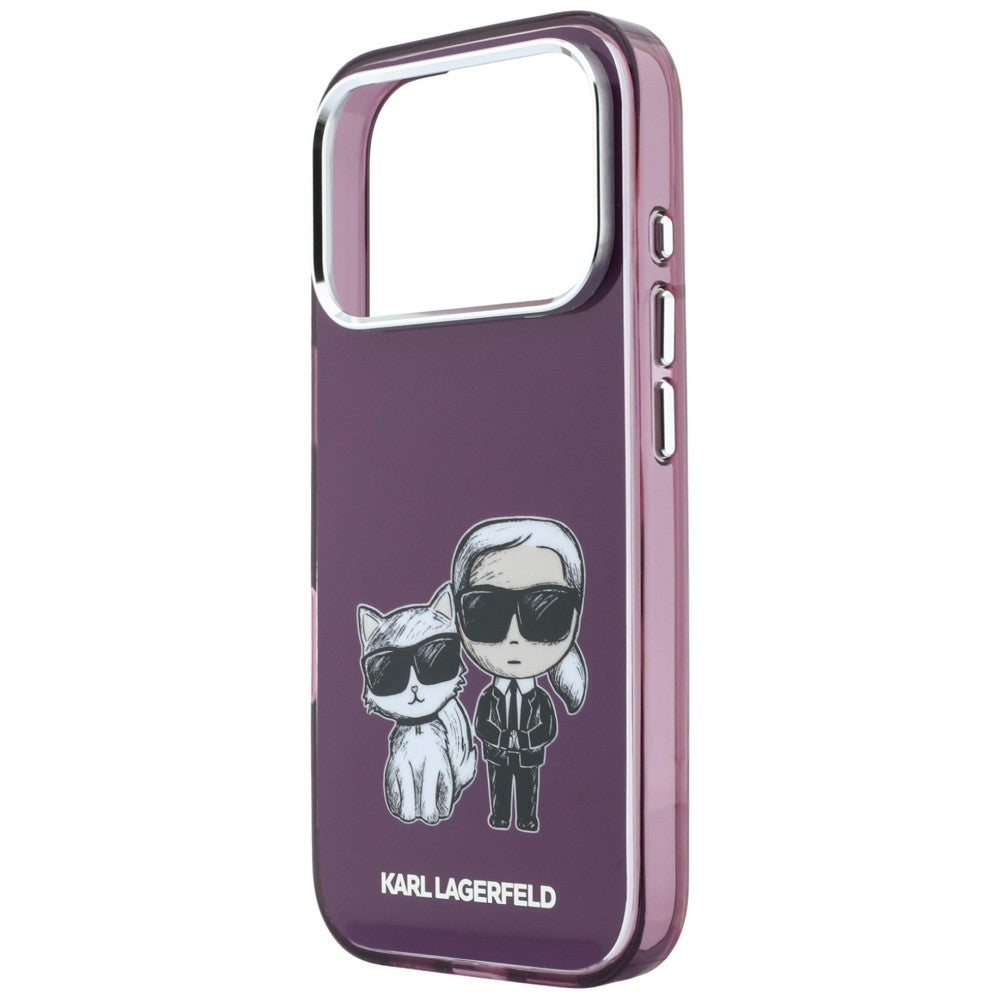 Capa MagSafe para Apple iPhone 18 Pro Max / 17 Pro Max, Karl Lagerfeld, IML KC Bodies Sketch Print, Vinho