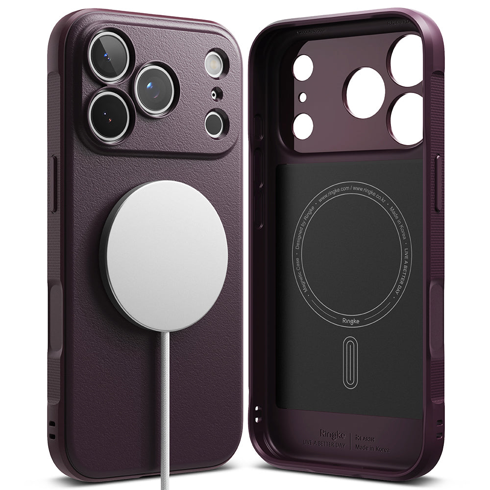 Capa MagSafe para Apple iPhone 18 Pro Max / 17 Pro Max, Ringke, Onyx, Vermelho-escuro