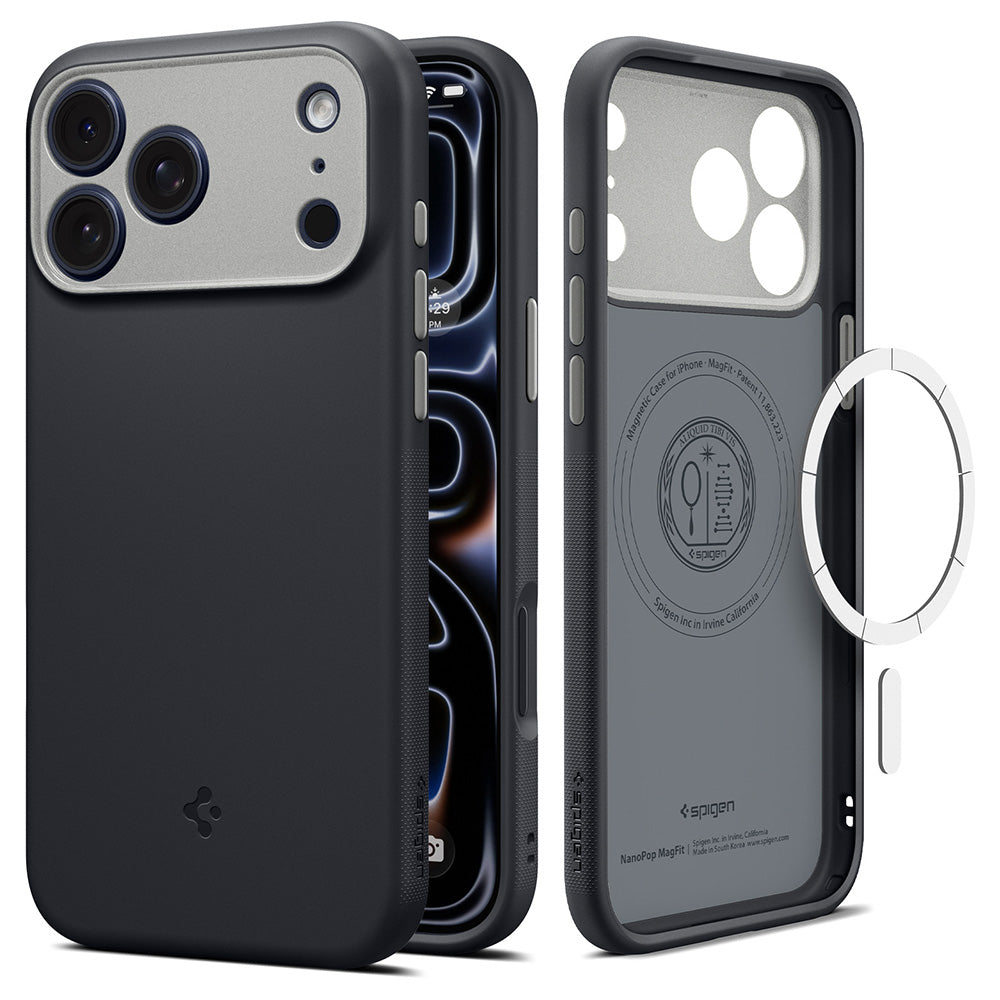 Capa MagSafe para Apple iPhone 18 Pro Max / 17 Pro Max, Spigen, Caseology Nano Pop, Preta ACS12142