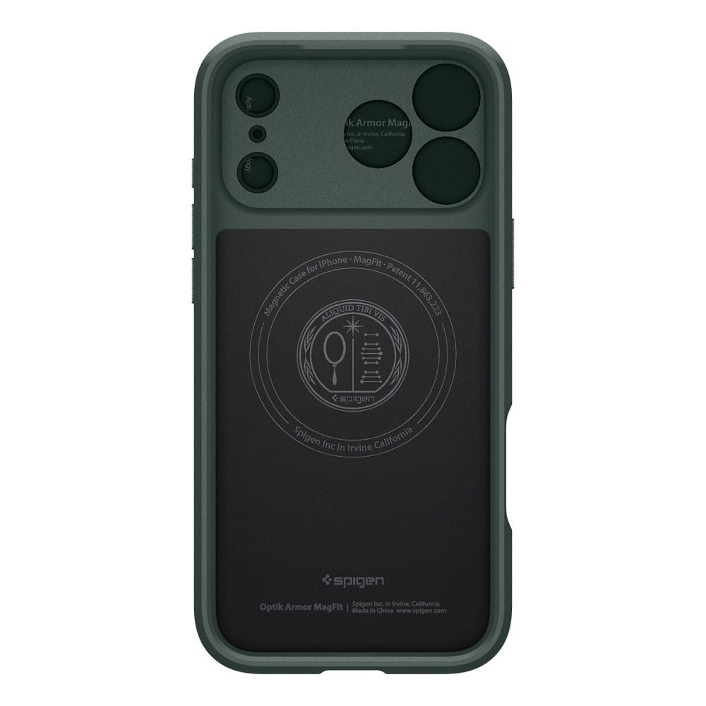 Capa MagSafe para Apple iPhone 18 Pro Max / 17 Pro Max, Spigen, Optik Armor, Verde ACS09901