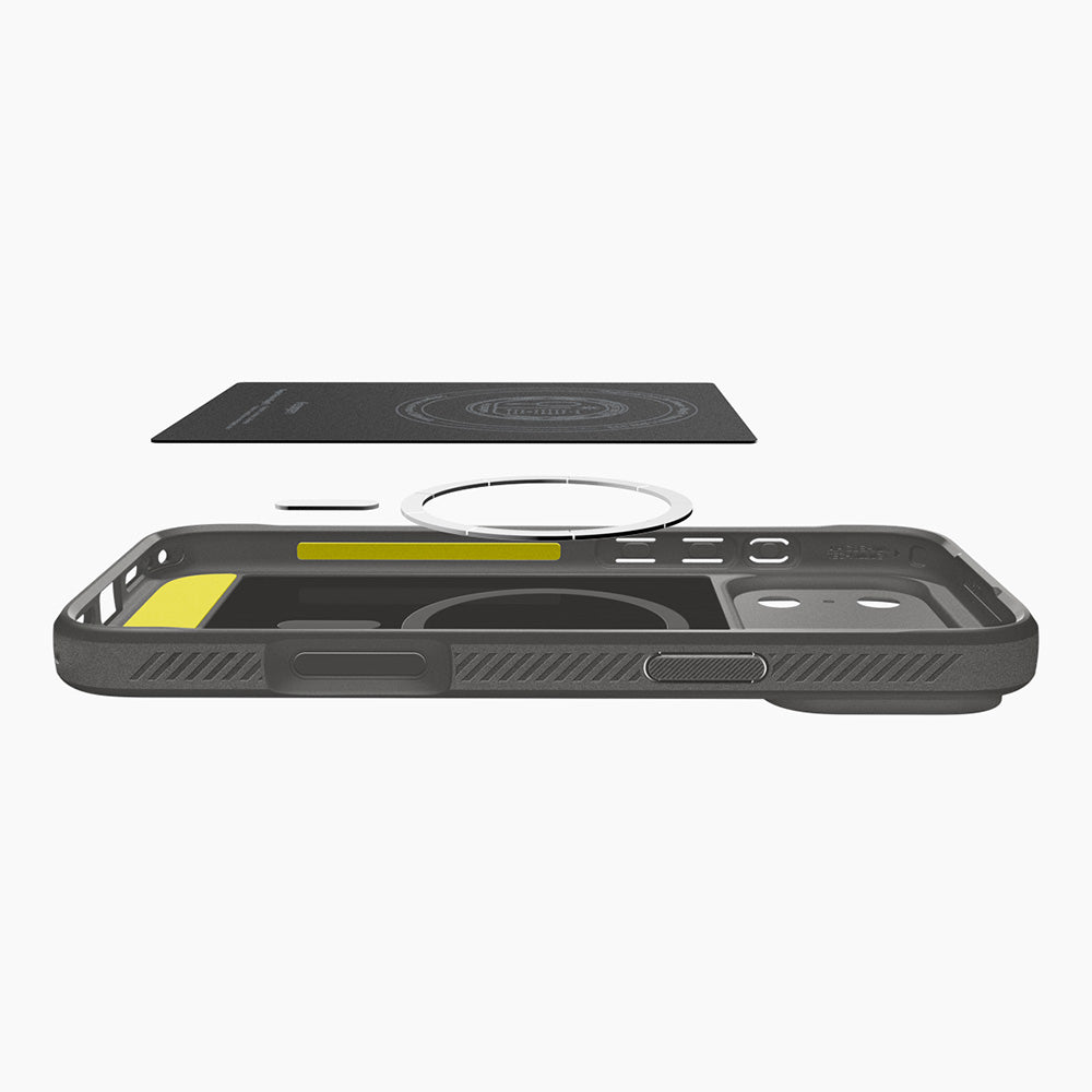 Capa MagSafe para Apple iPhone 18 Pro Max / 17 Pro Max, Spigen, Rugged Armor, Cinzento ACS12110